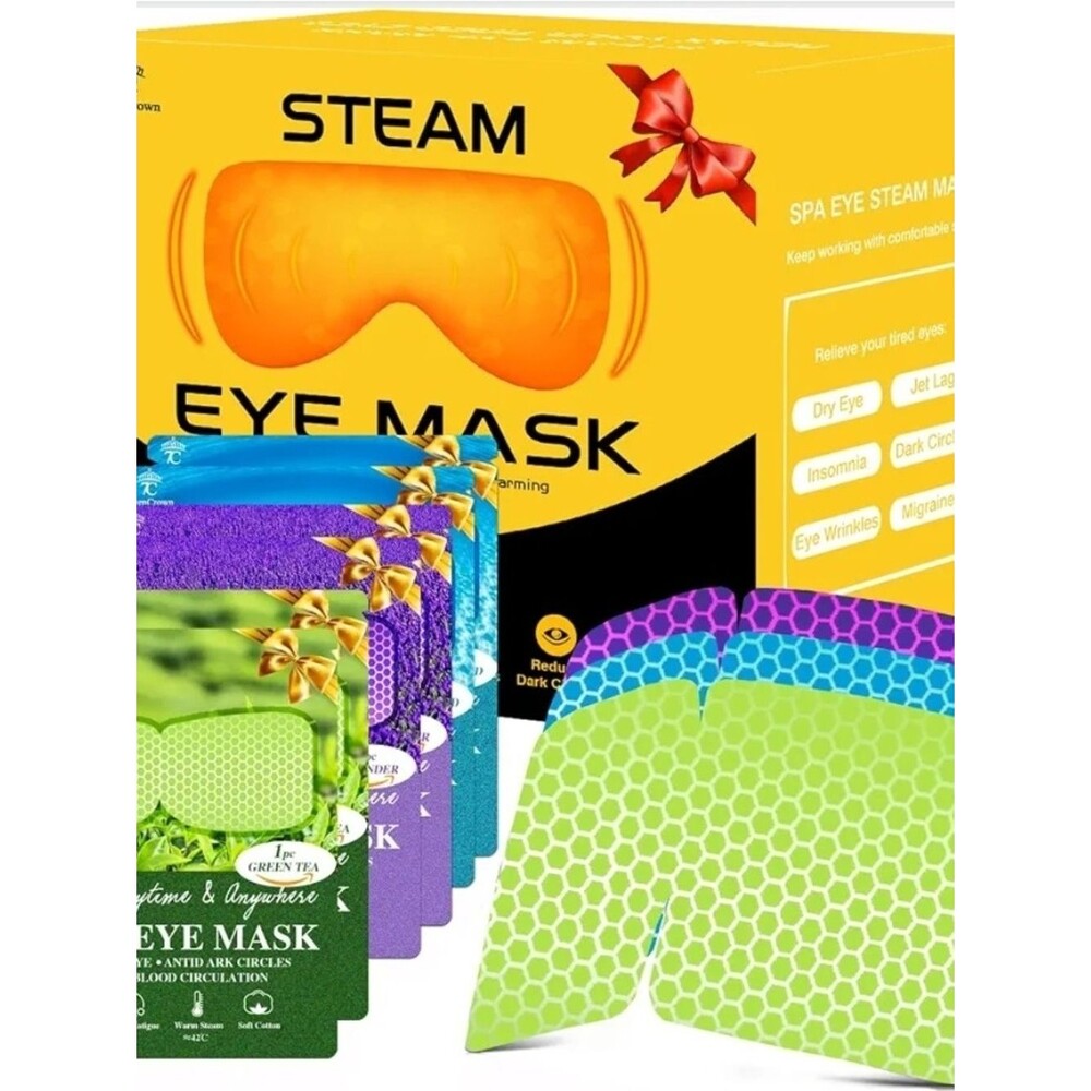 30 Pcs Steam Eye Mask for Puffy Eyes & Dark Circles, Self-Heating Sleep Mask